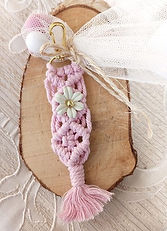 μπομπονιερα κοριτσι βαπτισης μποχο boho πρωτοτυπη χειροποιητη μακραμε