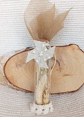 μπομπονιερα κοριτσι βαπτισης μποχο boho πρωτοτυπη χειροποιητη κορμος ξυλινη ανεμοδουρι ανεμομυλος σωληνας