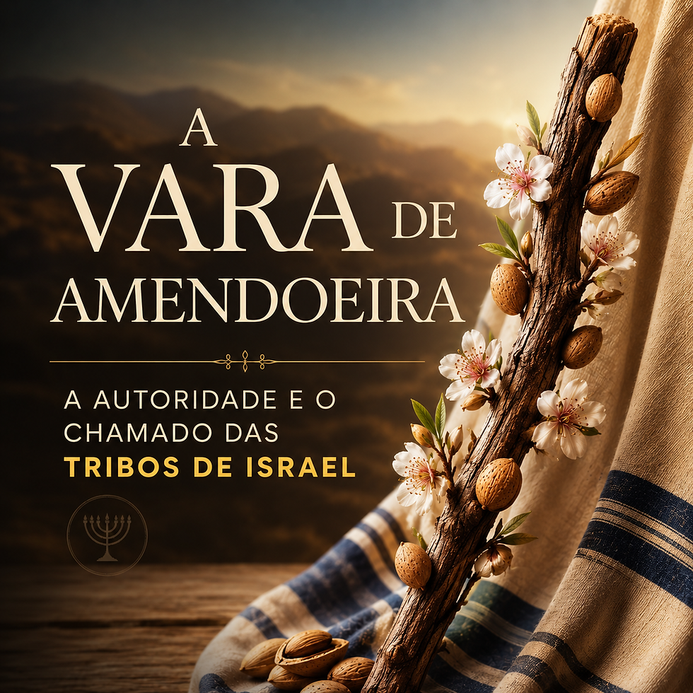 A vara de amendoeira simbolizando a autoridade e o chamado de Israel confirmado por Deus.