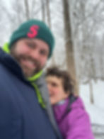 Margot on a walk with Andrew, one of her DSPs