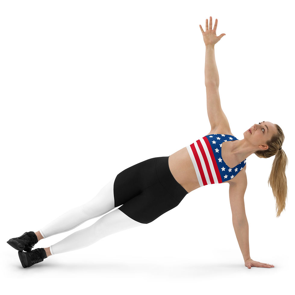Thumbnail: Rockstar Essentials Women’s Longline Sports Bra/Top (Americana)