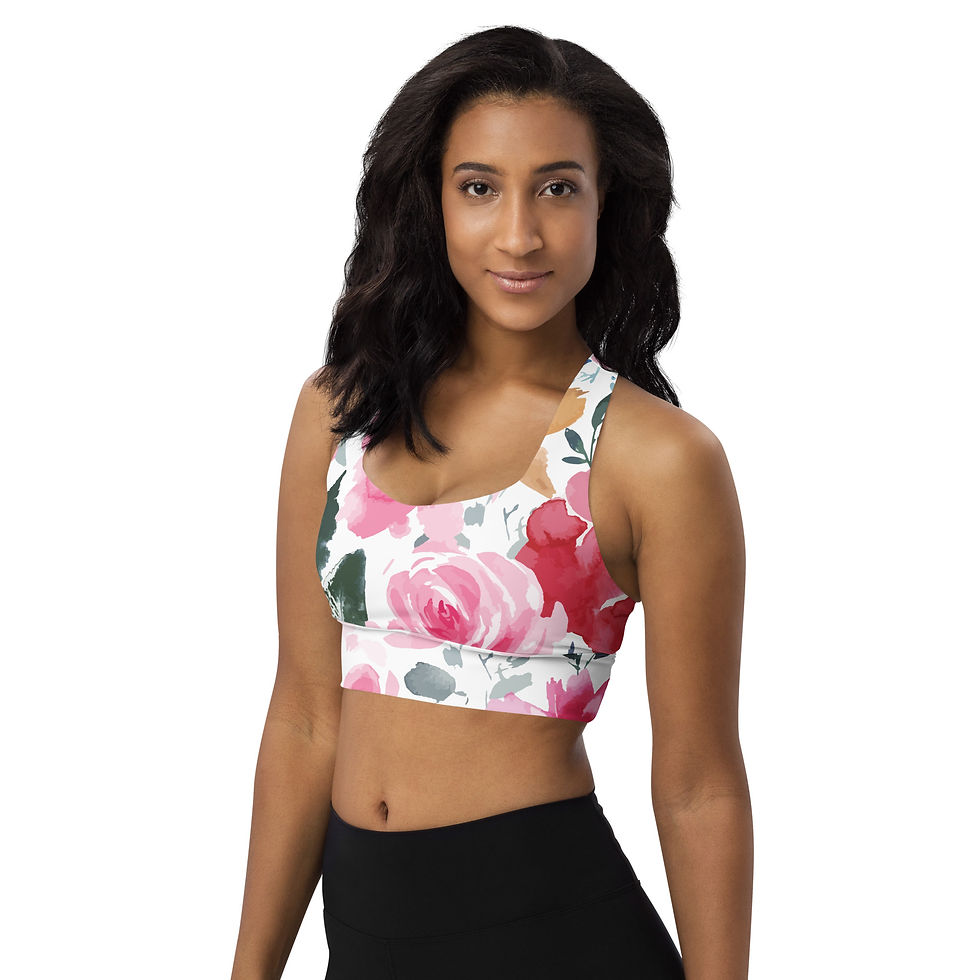 Thumbnail: Classic Essentials Women’s Longline Sports Bra/Top (Spring; Betty Rose)