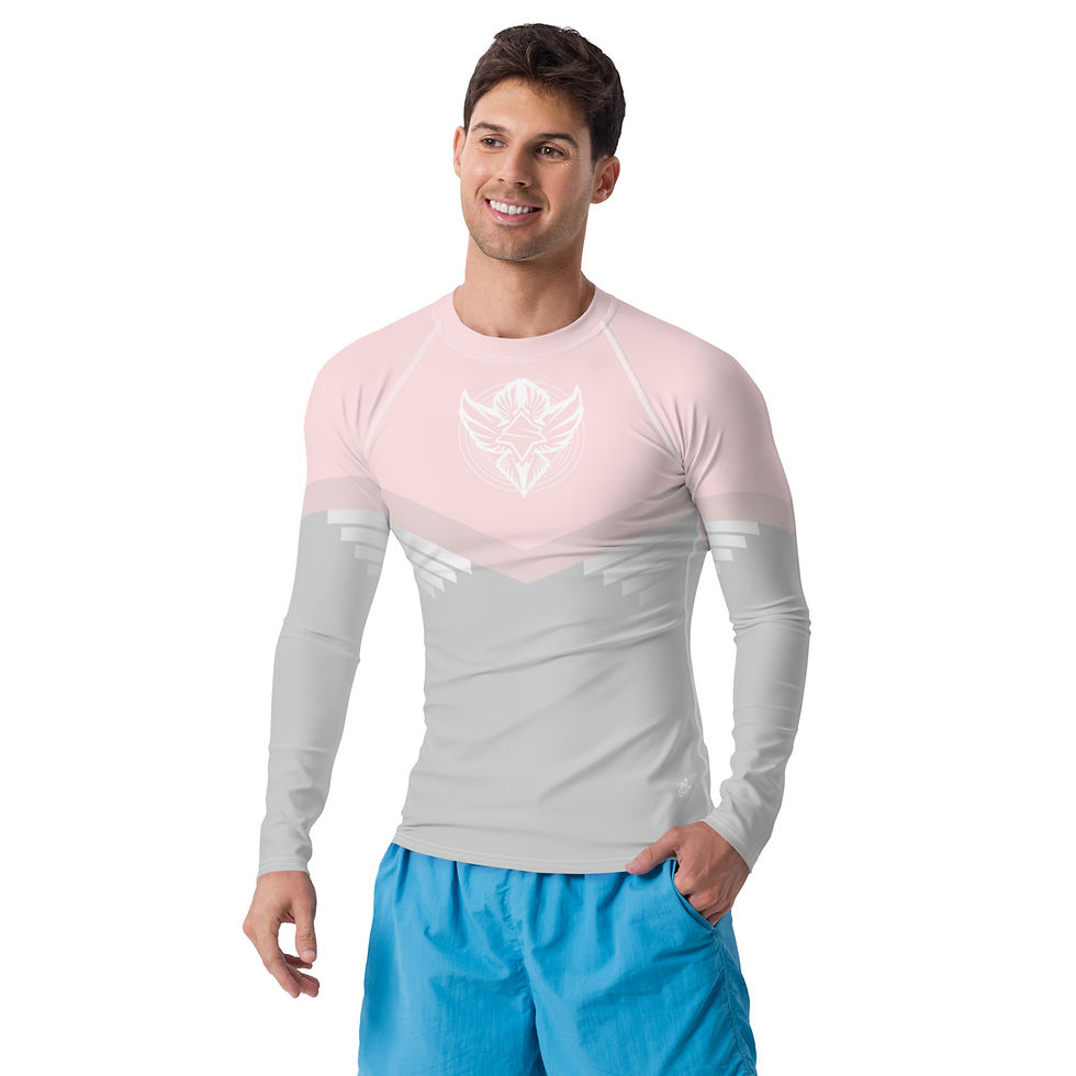 Thumbnail: Superhuman Essentials Men's Rash Guard (Paladin; Pink Champagne/Angelic)