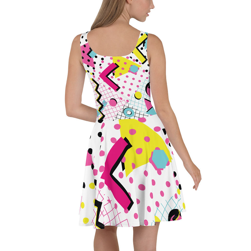 Thumbnail: Rockstar Essentials Women’s A-Line Skater Sun Dress (Retro; '80s)