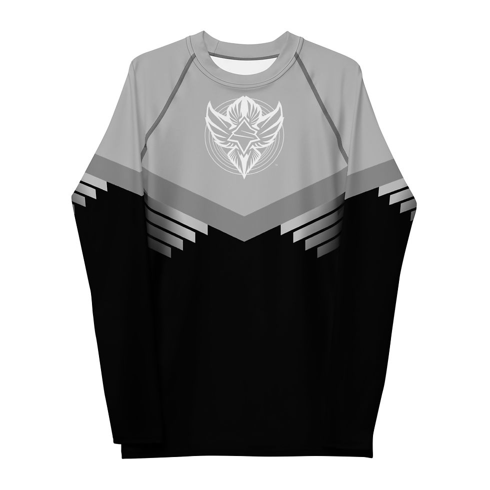 Thumbnail: Superhuman Essentials Men's Rash Guard (Paladin; Silver/Black)