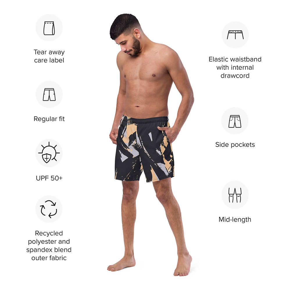 Thumbnail: Rockstar Essentials Men's Swim Trunks (Brush Strokes)