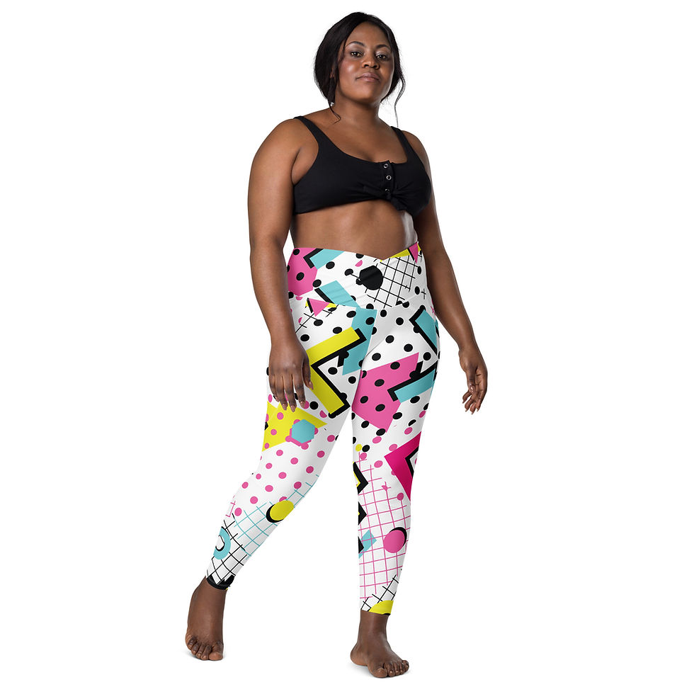 Thumbnail: Rockstar Essentials Women's Crossover Leggings w/ Pockets (Retro; '80s)