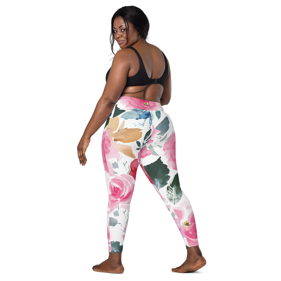 Thumbnail: Classic Essentials Women’s Crossover Leggings w/ Pockets (Spring; Betty Rose)