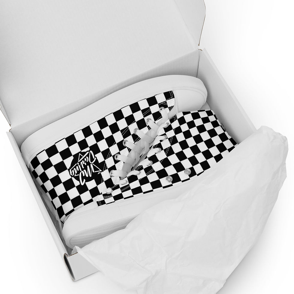 Thumbnail: Rockstar Essentials Women’s High-Top Canvas Sneakers (Punk; SHARP/White)