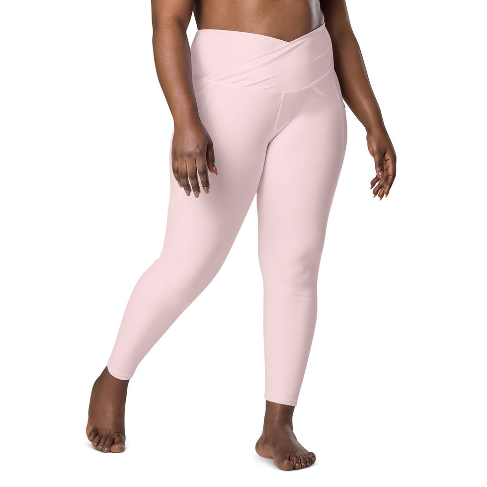 Thumbnail: Classic Essentials Women’s Crossover Leggings w/ Pockets (Pink Champagne)
