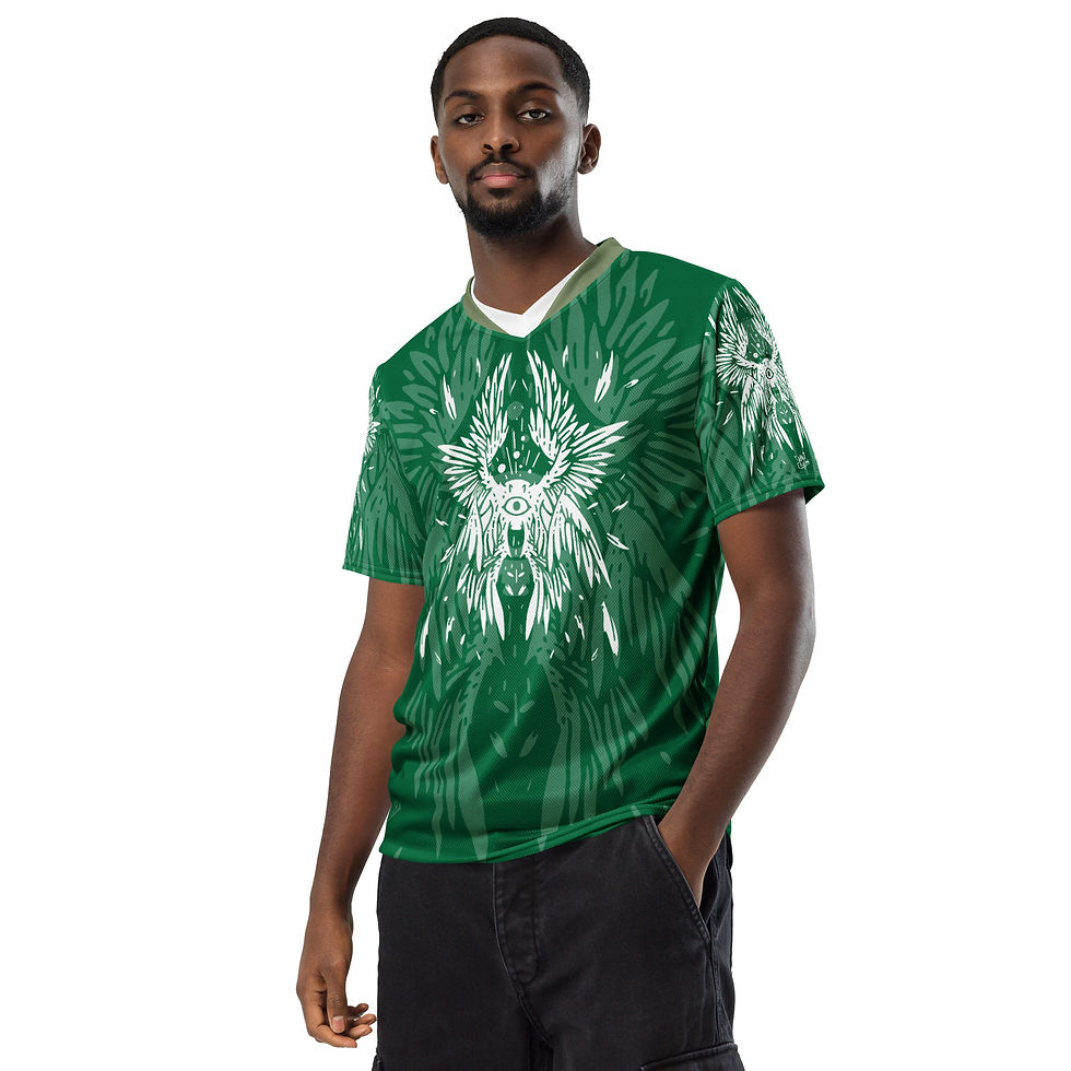 Thumbnail: Superhuman Essentials Sports Jersey (Unisex; Be Not Afraid; Emerald)