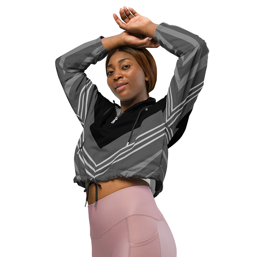 Thumbnail: Superhuman Essentials Women’s Cropped Windbreaker (Proto; Gray/Black)