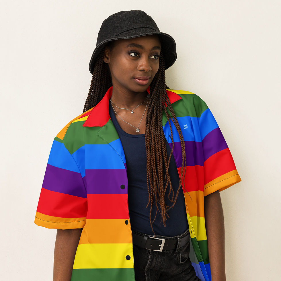 Thumbnail: Rockstar Essentials Short Sleeve Button Down Shirt (Unisex; j Pride)