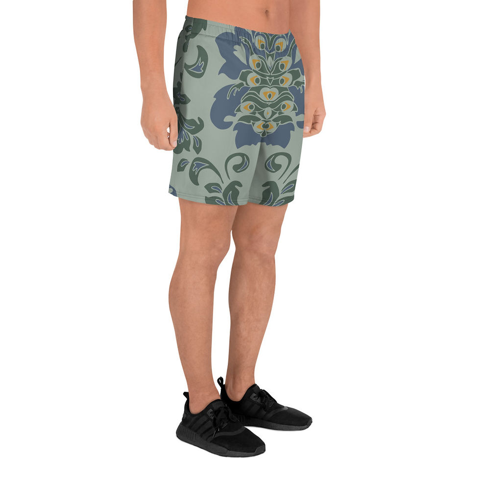 Thumbnail: Classic Essentials Athletic Shorts (Unisex; Long; Peacock 2)