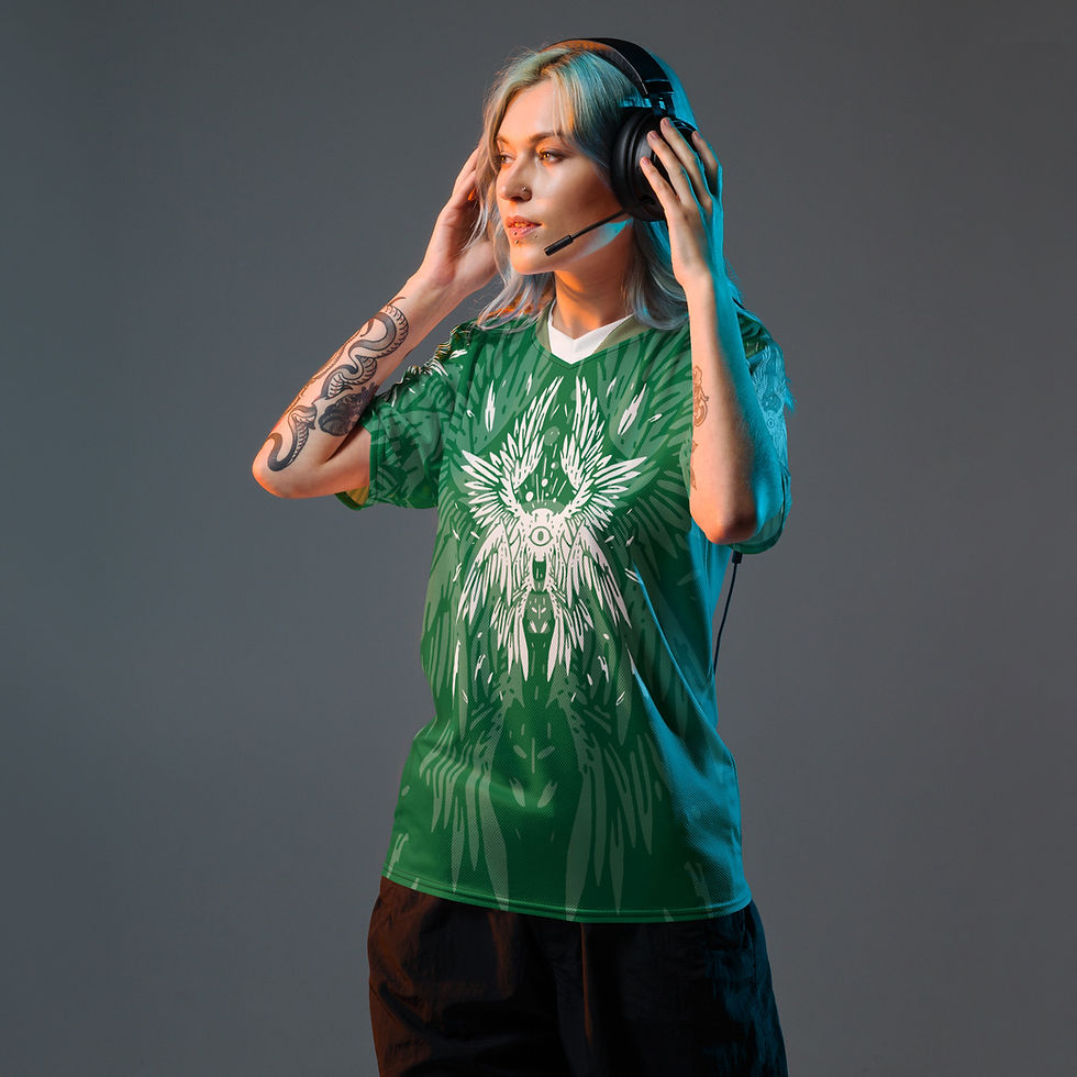 Thumbnail: Superhuman Essentials Sports Jersey (Unisex; Be Not Afraid; Emerald)