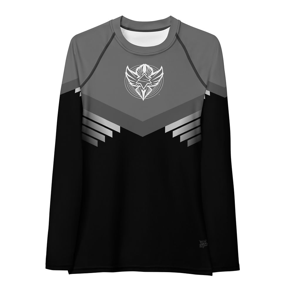 Thumbnail: Superhuman Essentials Women's Rash Guard (Paladin; Gray/Black)