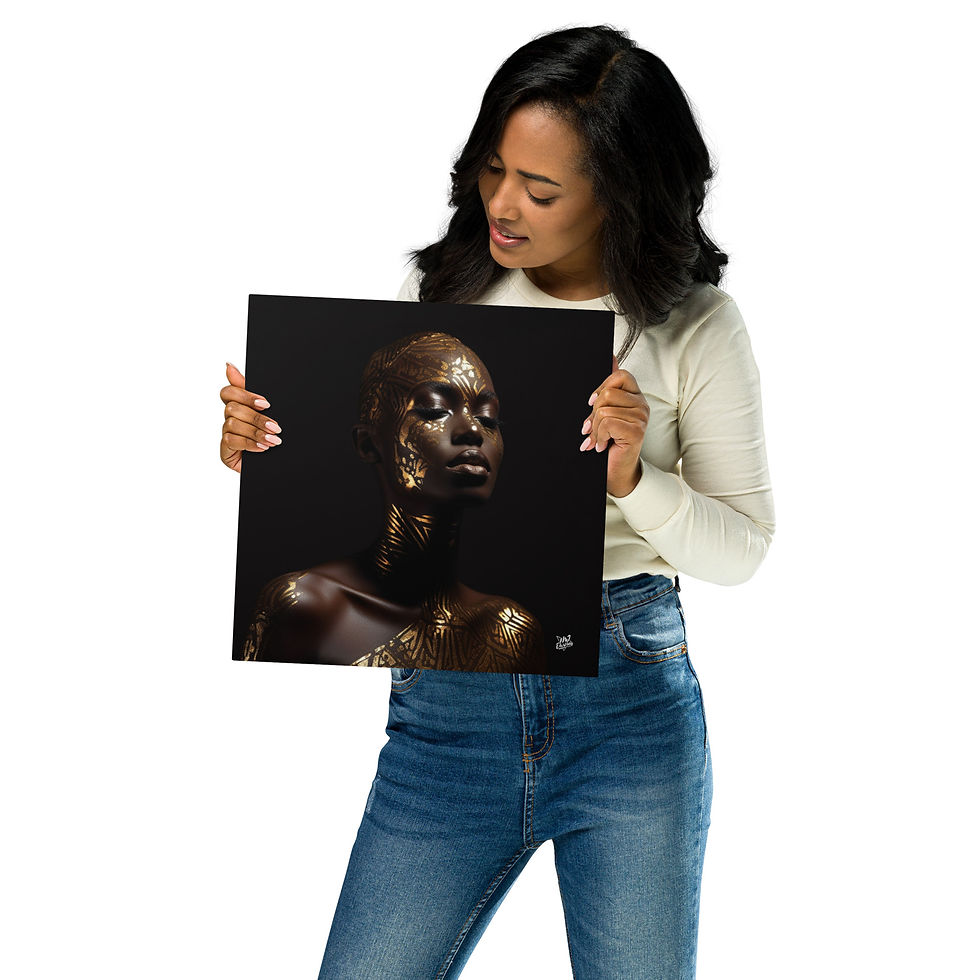 Metal Print (Black & Gold) 2