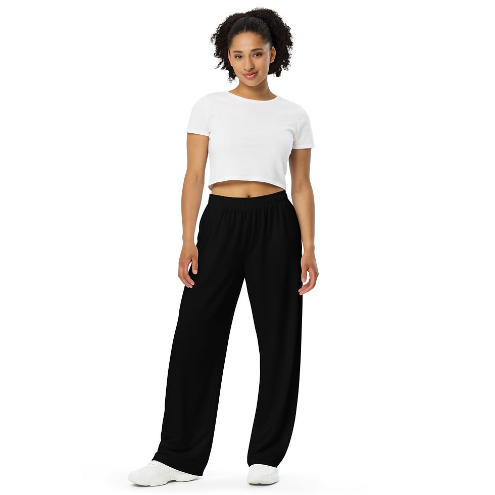 Thumbnail: Classic Essentials Wide-Leg Loungers/Pants (Unisex; Black)