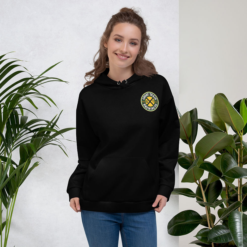 Thumbnail: Ghost Train Brewing Company Pullover Hoodie (Unisex; Black; Logo)