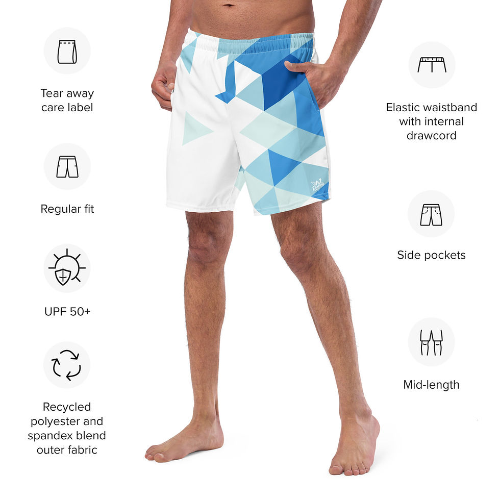 Thumbnail: Superhuman Essentials Men's Swim Trunks (Crystal Clear)