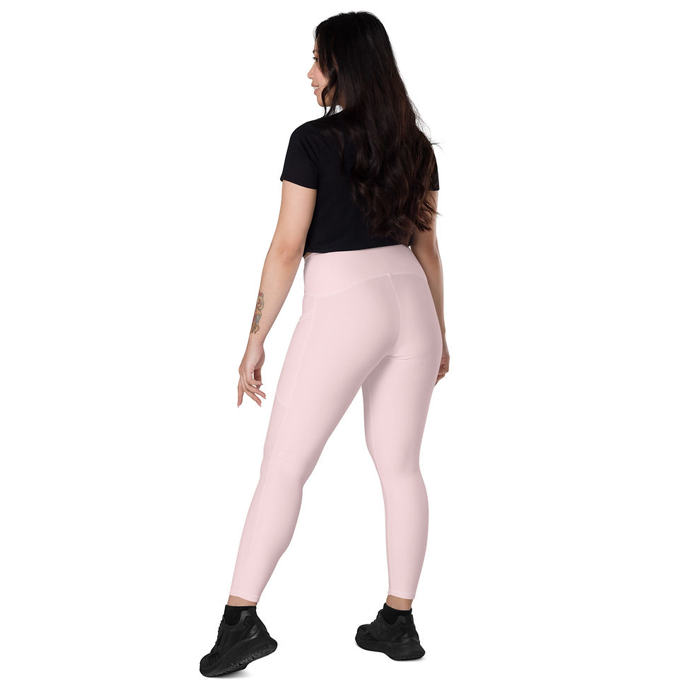 Thumbnail: Classic Essentials Women’s Crossover Leggings w/ Pockets (Pink Champagne)