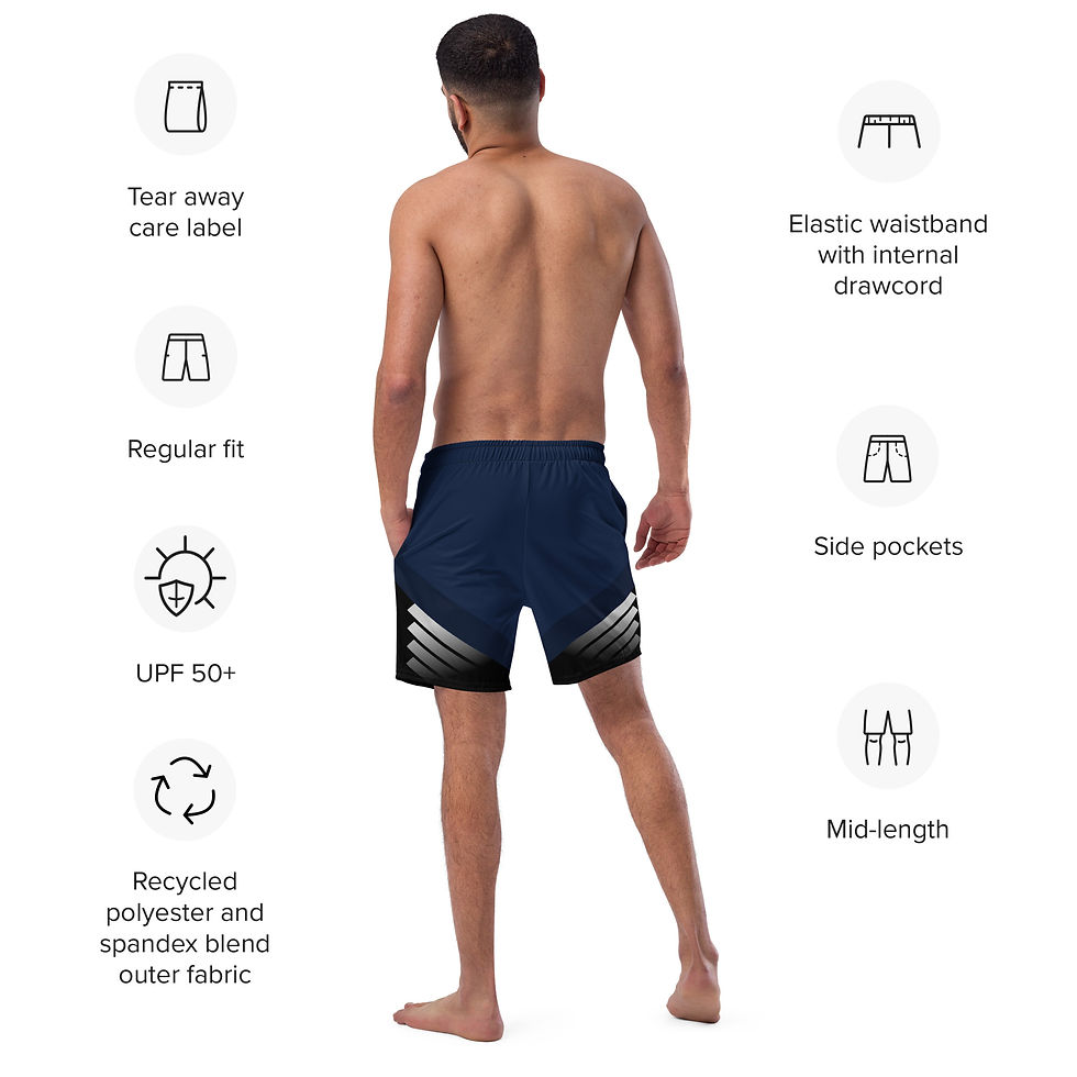 Thumbnail: Superhuman Essentials Men's Swim Trunks (Paladin; Navy/Black)