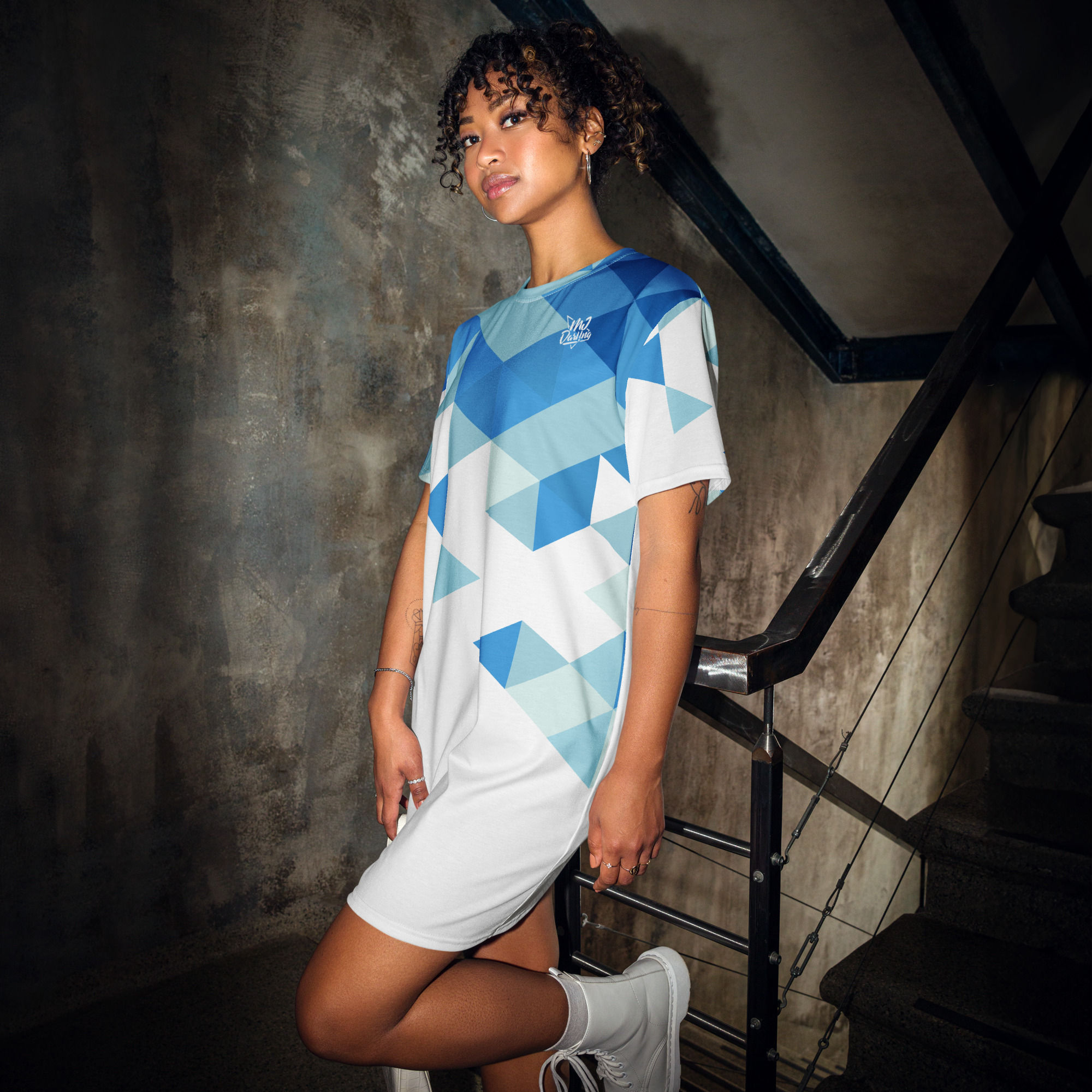 Superhuman Essentials Women’s T-Shirt Dress (Crystal Clear)