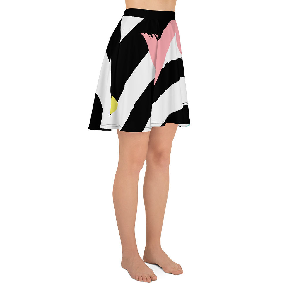 Thumbnail: Rockstar Essentials Women's A-Line Skater Sun Skirt (Letters From Paris)