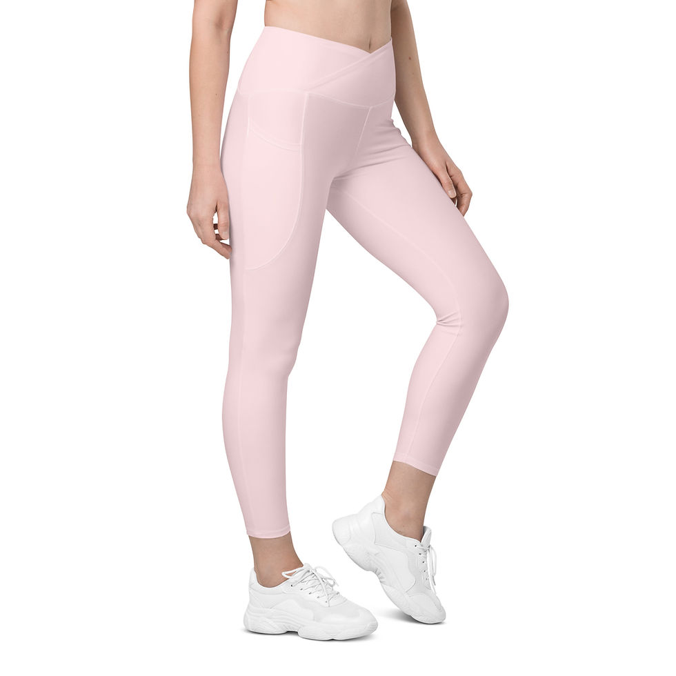 Thumbnail: Classic Essentials Women’s Crossover Leggings w/ Pockets (Pink Champagne)