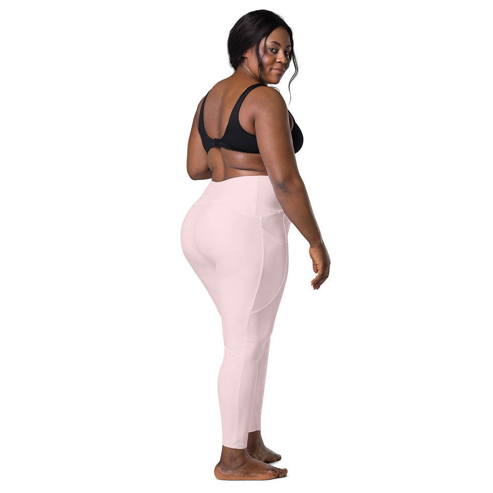 Thumbnail: Classic Essentials Women’s Crossover Leggings w/ Pockets (Pink Champagne)