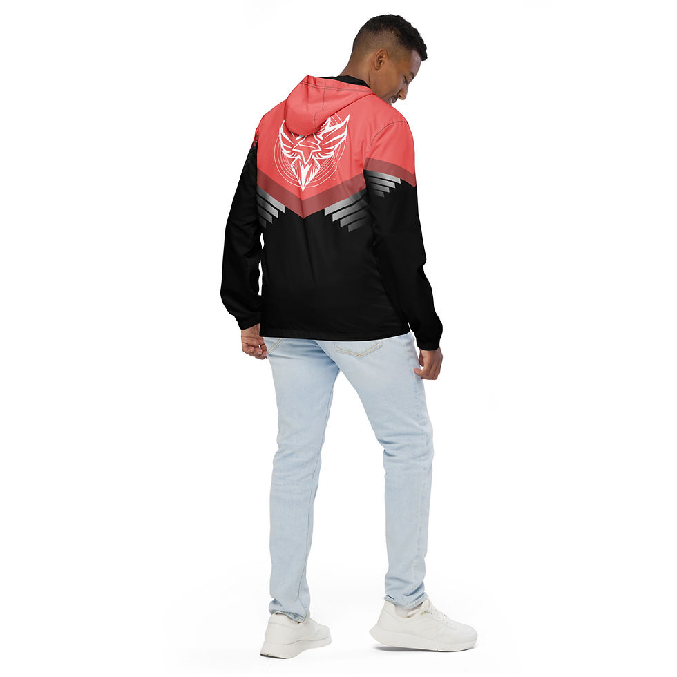 Thumbnail: Superhuman Essentials Men's Windbreaker (Paladin; Salmon/Black)