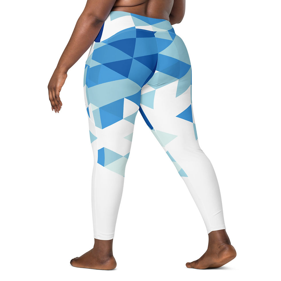 Thumbnail: Superhuman Essentials Crossover Leggings w/ Pockets (Crystal Clear)