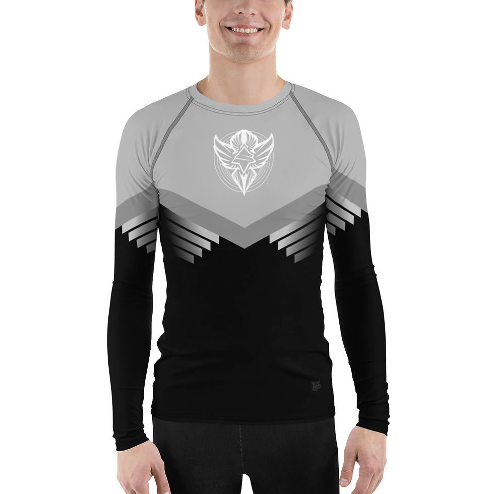 Thumbnail: Superhuman Essentials Men's Rash Guard (Paladin; Silver/Black)