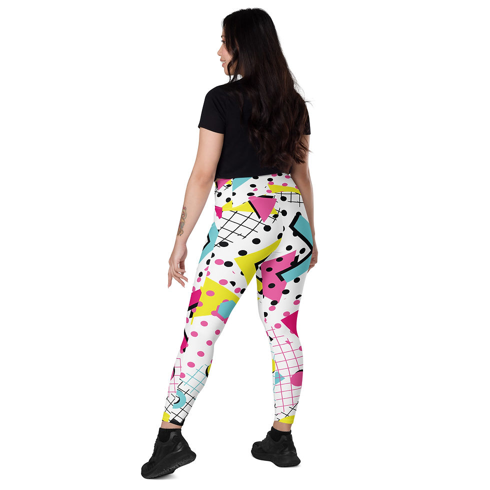 Thumbnail: Rockstar Essentials Women's Crossover Leggings w/ Pockets (Retro; '80s)