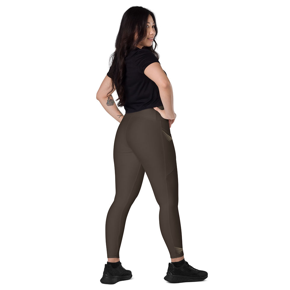 Thumbnail: Superhuman Essentials Women’s Crossover Leggings w/ Pockets (Paladin; Chocolate)