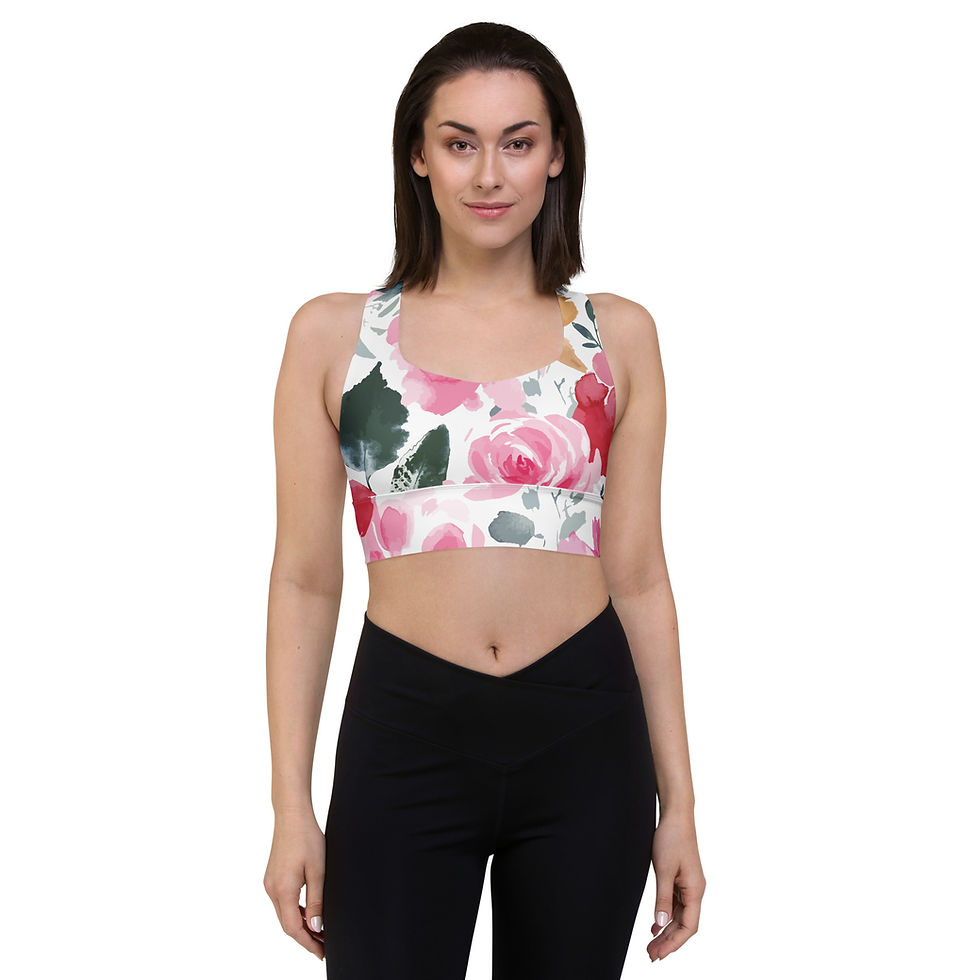 Thumbnail: Classic Essentials Women’s Longline Sports Bra/Top (Spring; Betty Rose)