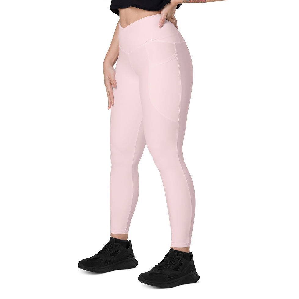 Thumbnail: Classic Essentials Women’s Crossover Leggings w/ Pockets (Pink Champagne)