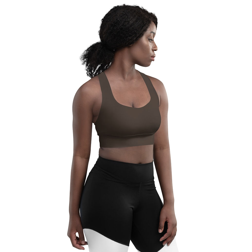 Thumbnail: Classic Essentials Women’s Longline Sports Bra/Top (Chocolate)