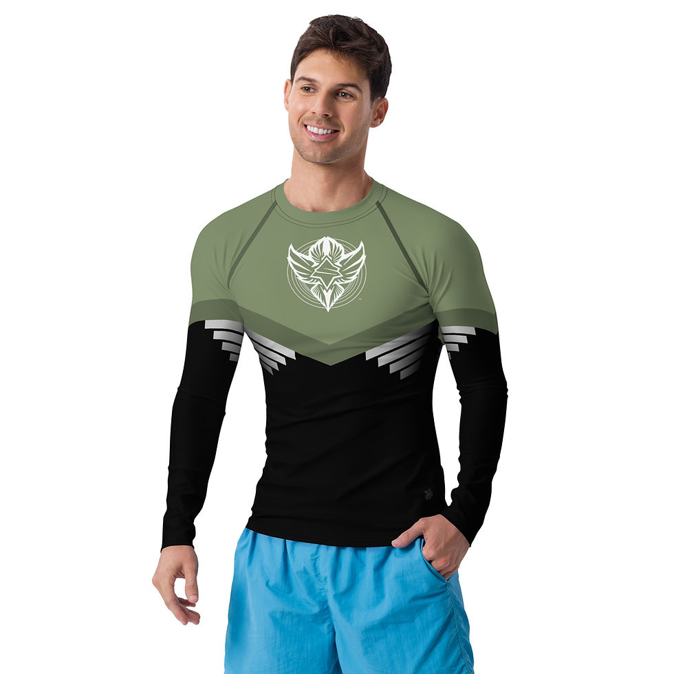Thumbnail: Superhuman Essentials Men's Rash Guard (Paladin; Fatigues/Black)
