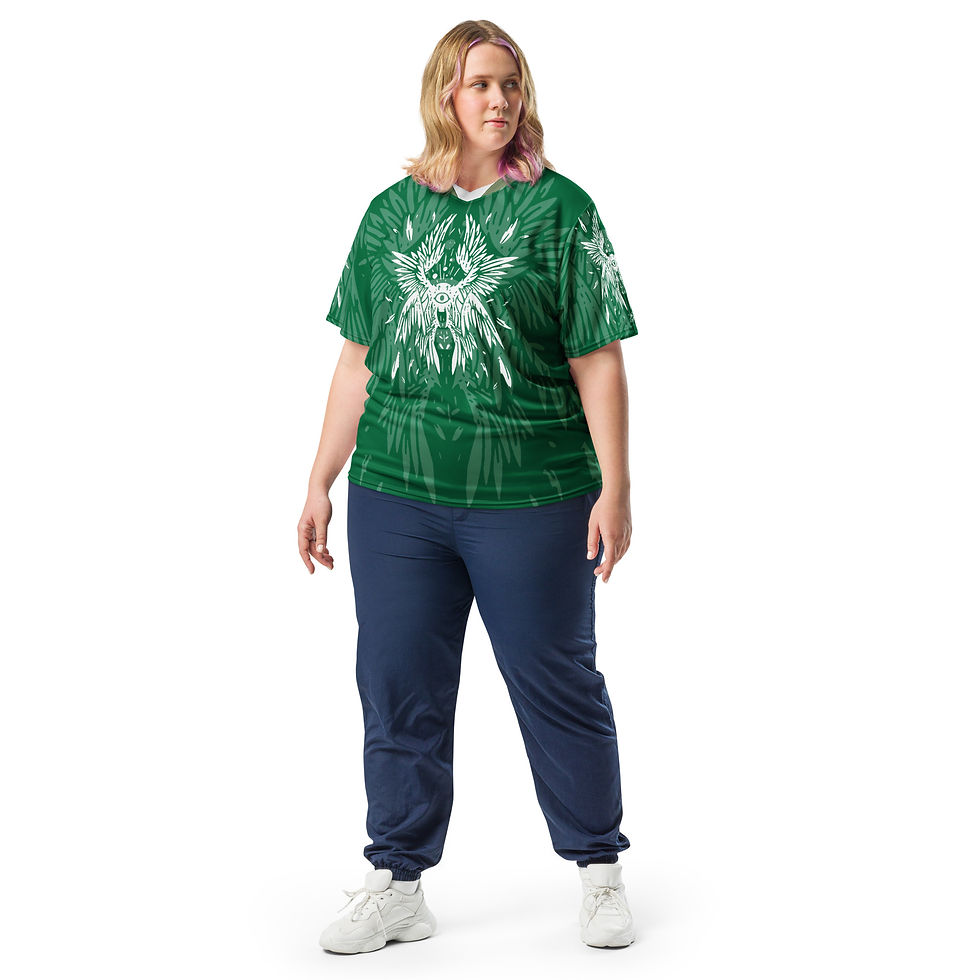 Thumbnail: Superhuman Essentials Sports Jersey (Unisex; Be Not Afraid; Emerald)