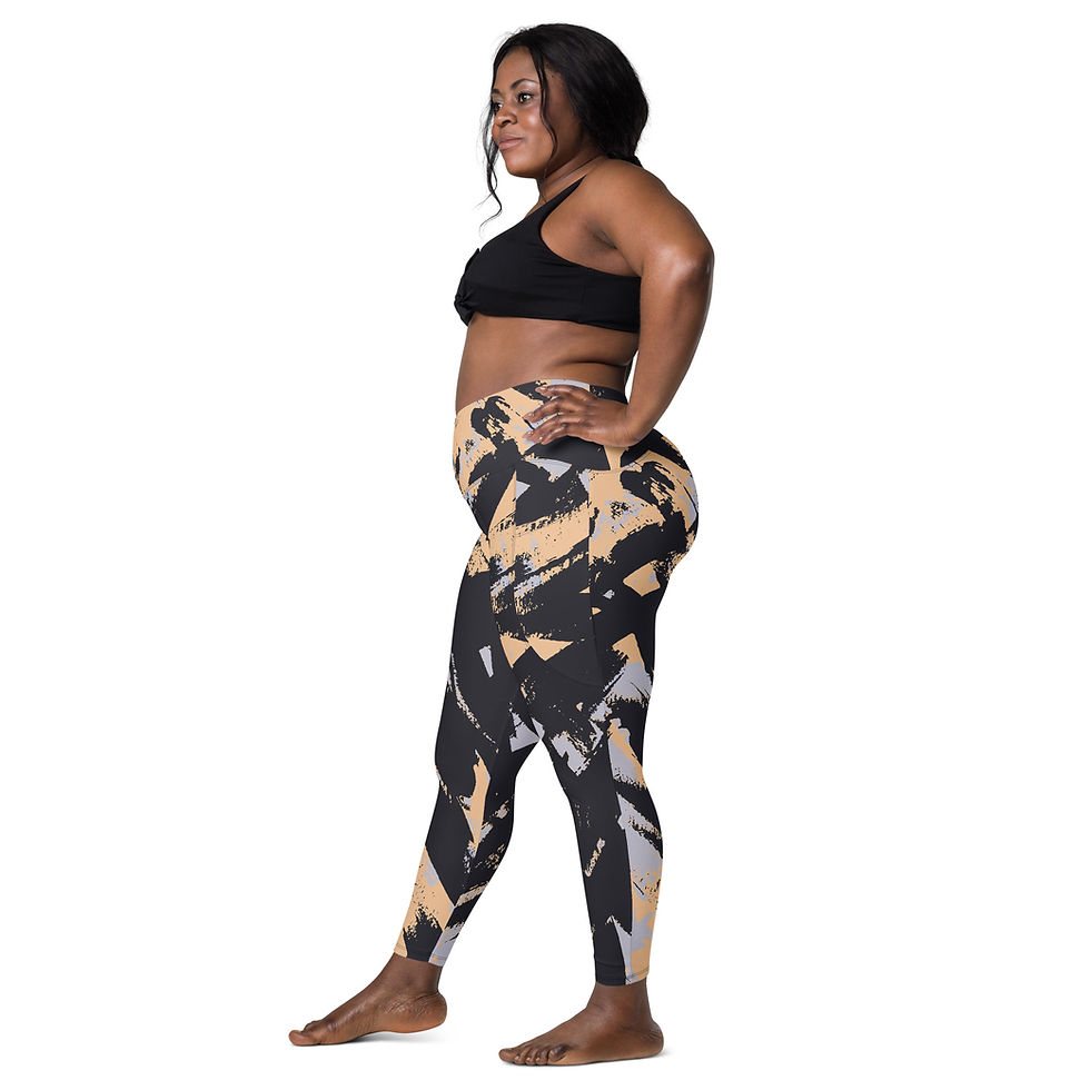 Thumbnail: Rockstar Essentials Women’s Crossover Leggings w/ Pockets (Brush Strokes)