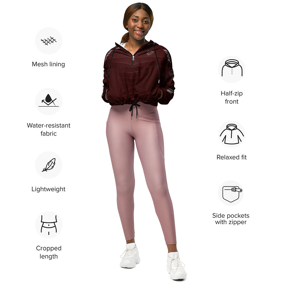 Thumbnail: Superhuman Essentials Women’s Cropped Windbreaker Jacket (Captain; Red)