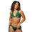 Thumbnail: Superhuman Essentials Women's String Bikini (Paladin; Emerald/Black)