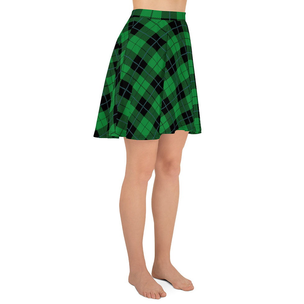 Thumbnail: Rockstar Essentials Women's A-Line Skater Sun Skirt (Punk; Duncan; Emerald)