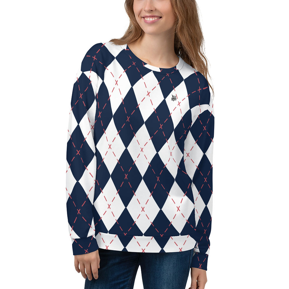 Thumbnail: Classic Essentials Pullover Sweatshirt (Unisex; Harlequin/Argyle)