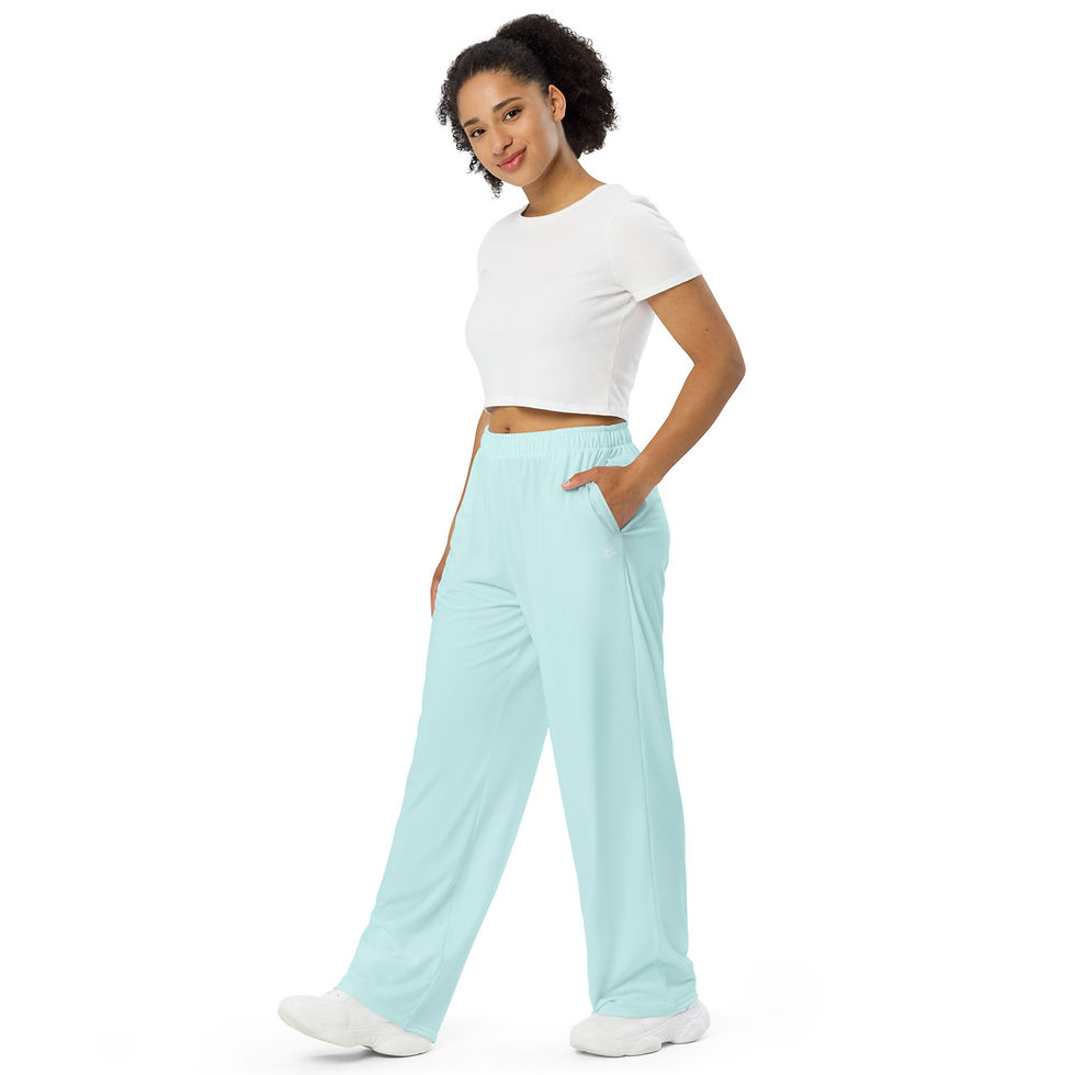 Thumbnail: Classic Essentials Wide-Leg Loungers/Pants (Unisex; Cyan)