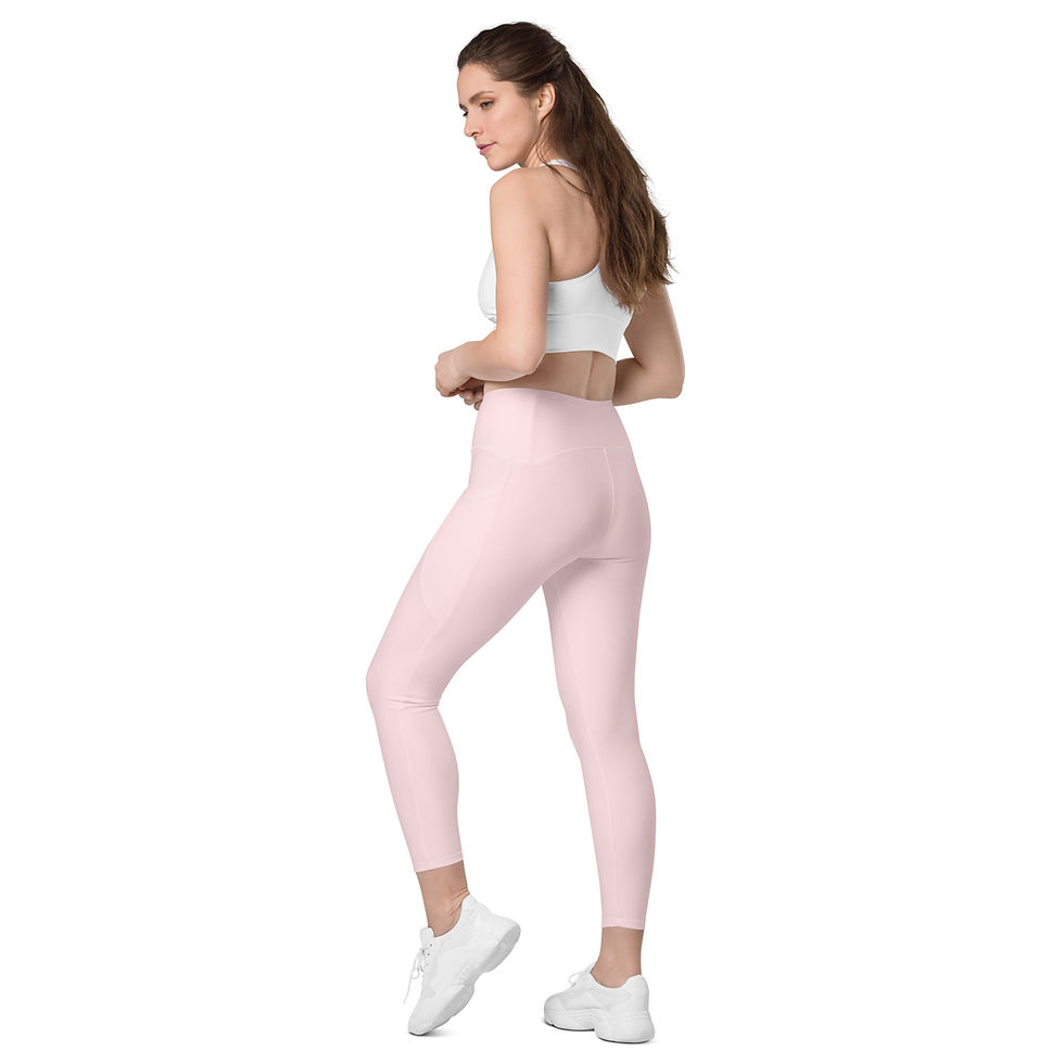 Thumbnail: Classic Essentials Women’s Crossover Leggings w/ Pockets (Pink Champagne)