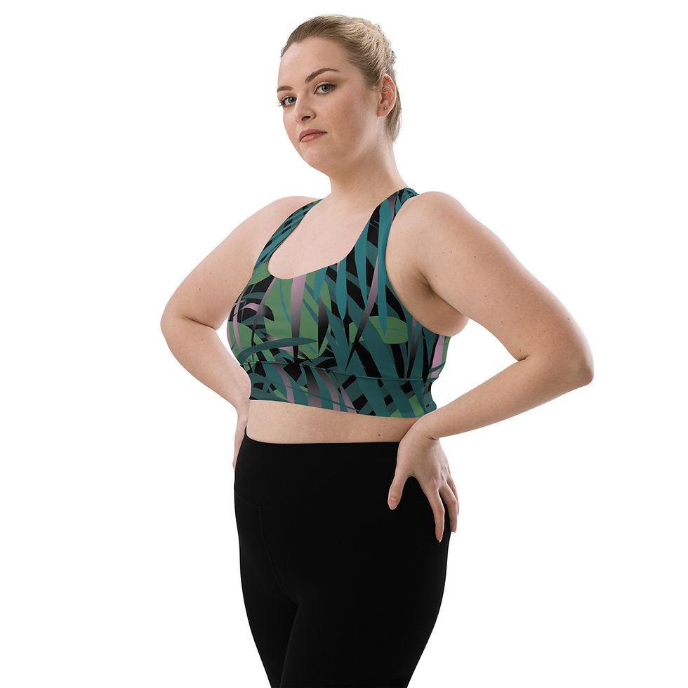 Thumbnail: Rockstar Essentials Women’s Longline Sports Bra/Top (Jungle Heat)