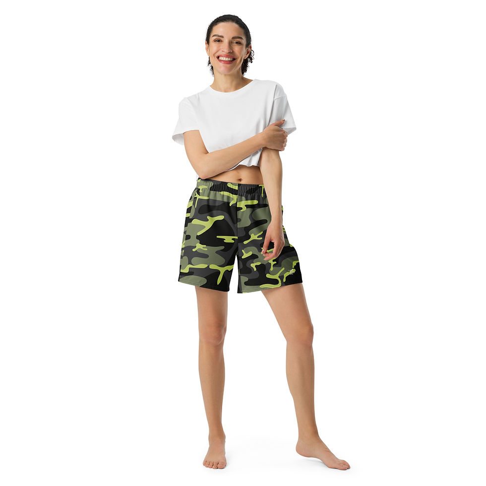 Thumbnail: Rockstar Essentials Athletic Shorts (Unisex; Long; Shiggy; Camo; Green)