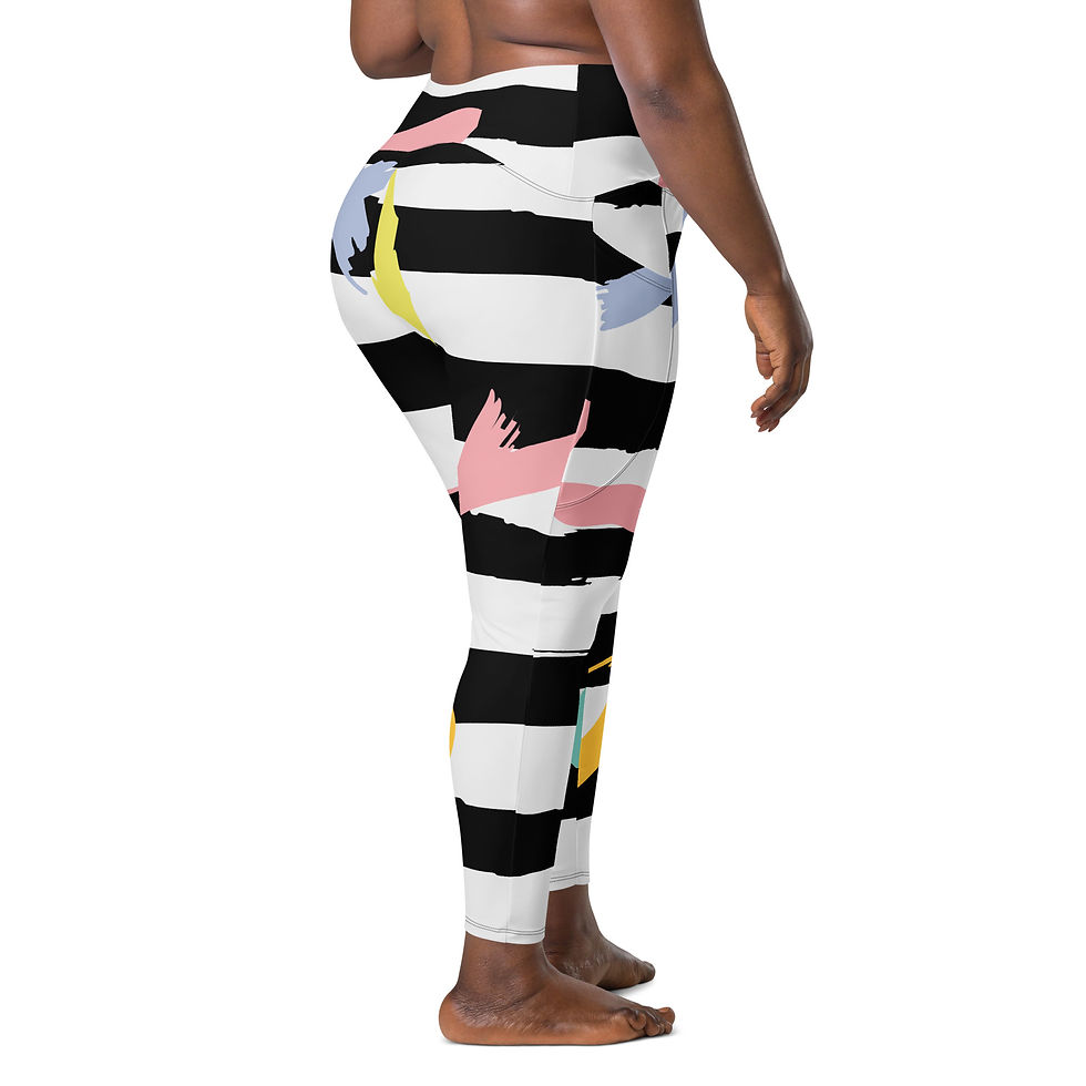 Thumbnail: Rockstar Essentials Women’s Crossover Leggings w/ Pockets (Letters From Paris)